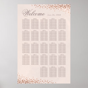 Poster Élégant confetti   20 + Mariage de table