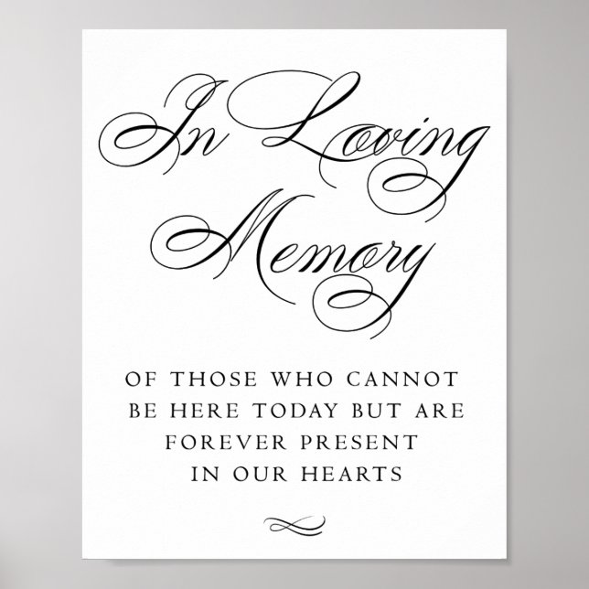 Poster Élégant Dans La Mémoire Amoureuse Calligraphie Noi (Devant)