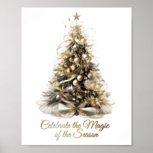 Poster élégant de l'arbre de Noël