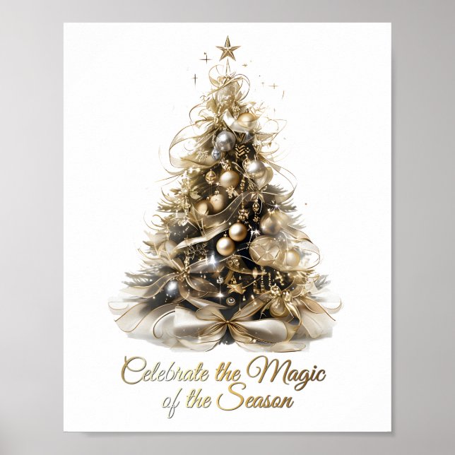 Poster élégant de l'arbre de Noël (Devant)