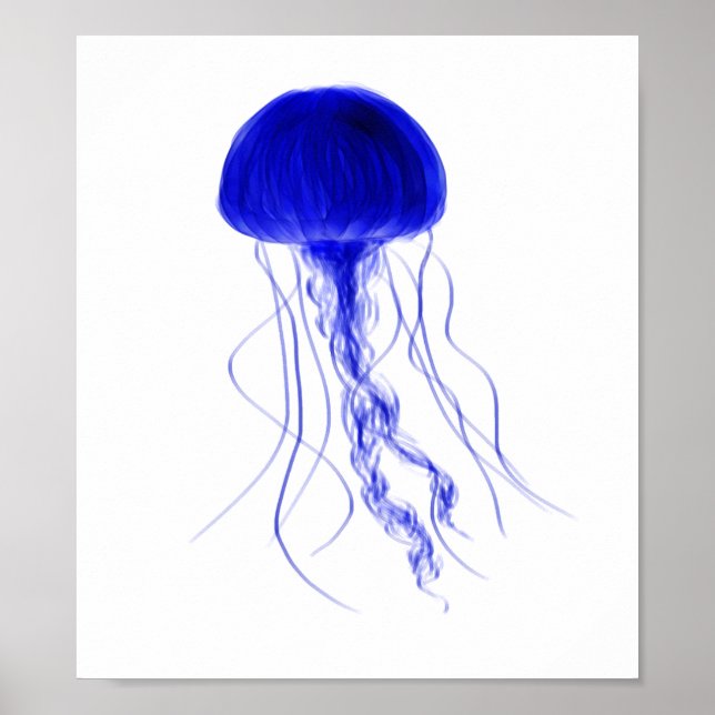 Poster élégant de méduse (Devant)