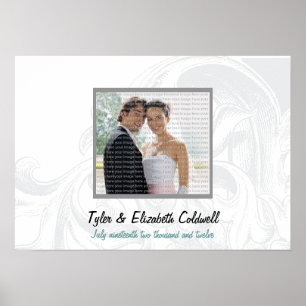 Poster Elégant défilement Mariage Mur Photo Art