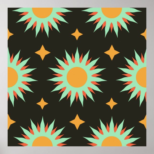 Poster Elégant ésotérique forme sans soudure art motif. a (Devant)