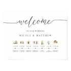 Élégant et minimaliste Mariage Ordre des événement