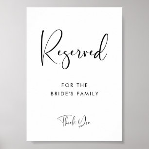 Poster Elégant et moderne mariage Signet réservé