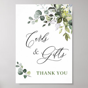 Poster Elegant Eucalyptus Cards and Gifts Wedding Sign