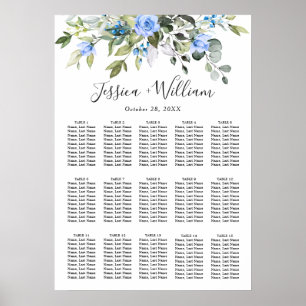 Poster Élégant Eucalyptus Floral 15 Tables GRAPHIQUE DE S