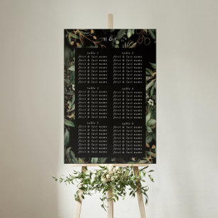 Poster Elégant Eucalyptus Premium Mariage noir Onyx