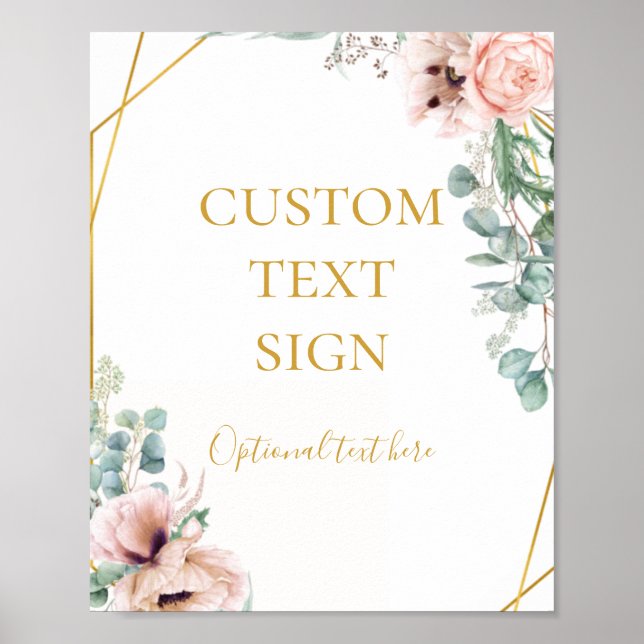 Poster Élégant flou | Cartes et cadeaux Panneau personnal (Devant)
