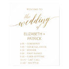 Elégant Gold Calligraphy Ordre des événements