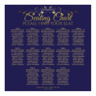 Elégant Gold & Navy 13 Table Mariage Seating Chart