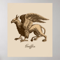 Élégant Griffin Brown et beige - Bête légendaire