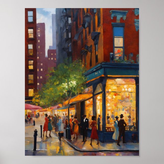 Poster Élégant Harlem Renaissance sophistiqué (Devant)