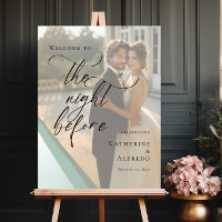 Elégant La nuit avant la répétition photo bienvenu