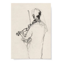 Elégant lecteur de violon Vintage - Premium