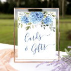 Élégant Mariage de cartes et cadeaux Blue Hydrange