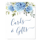 Élégant Mariage de cartes et cadeaux Blue Hydrange