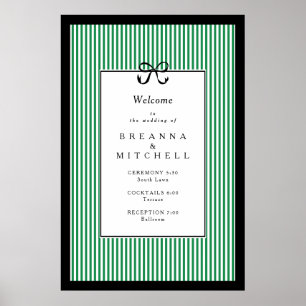 Poster Élégant Mariage de la bordure noire - 