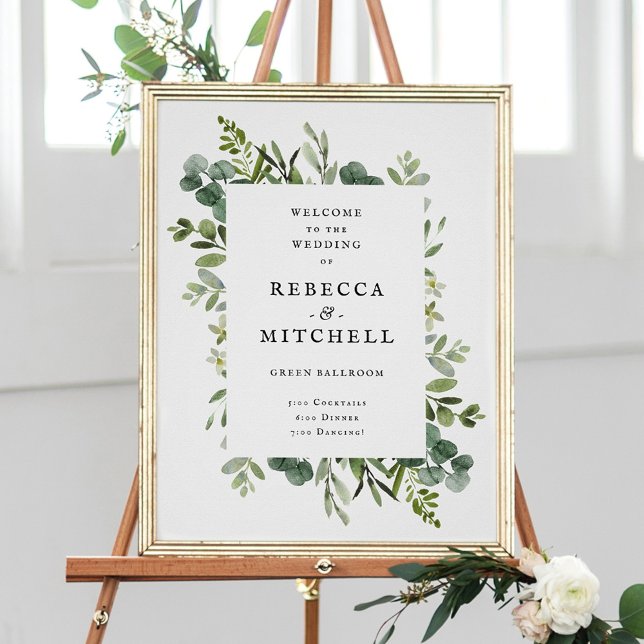 Poster Elégant Mariage de verdure (Créateur téléchargé)
