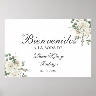 Poster Elégant Mariage Espagnol Symbole de bienvenue