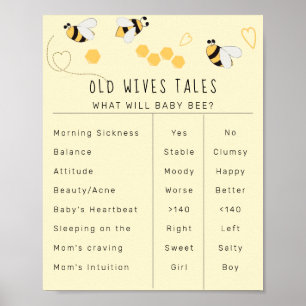 Poster Elégant miel abeille vieilles femmes table de cont