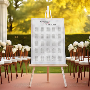 Poster Élégant Minimaliste Avec Accents Rouges Tableau De