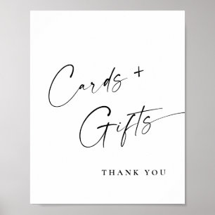 Poster Élégant minimaliste simple Cartes et Cadeaux Maria