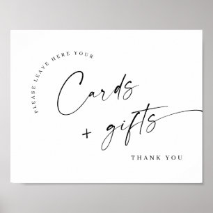 Poster Élégant minimaliste simple Cartes et Cadeaux Maria