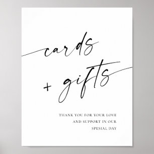 Poster Élégant minimaliste simple Cartes et Cadeaux Maria
