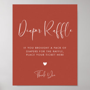 Poster Élégant & moderne en terre cuite Plaque de trèfle