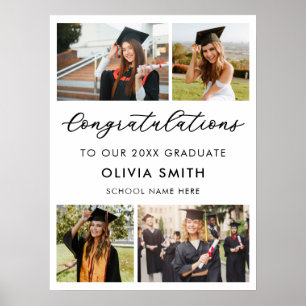 Poster Elégant Moderne Photo Graduation