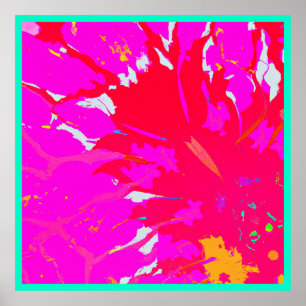 Poster Élégant Motif Abstrait rose