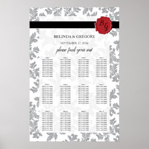Poster Élégant Motif et Mariage de sceau de cire