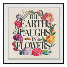 Elégant mur de typographie florale