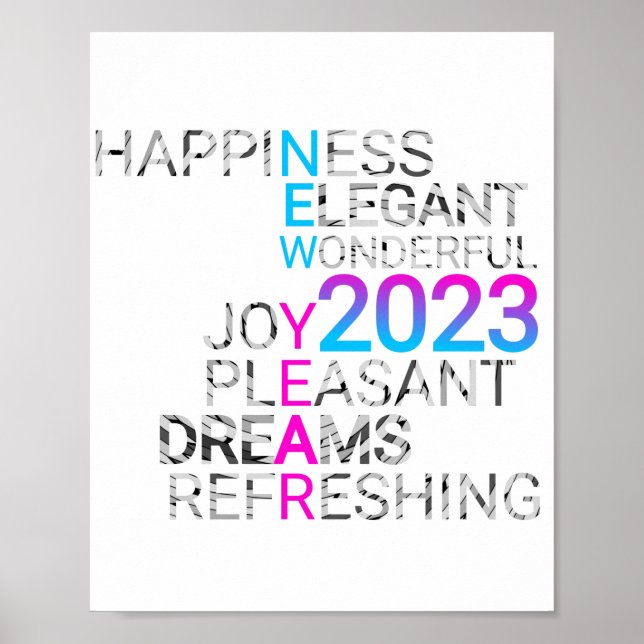 Poster elegant new year 2023 (Devant)
