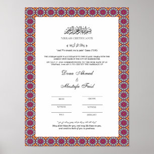 Poster Élégant nikahnama