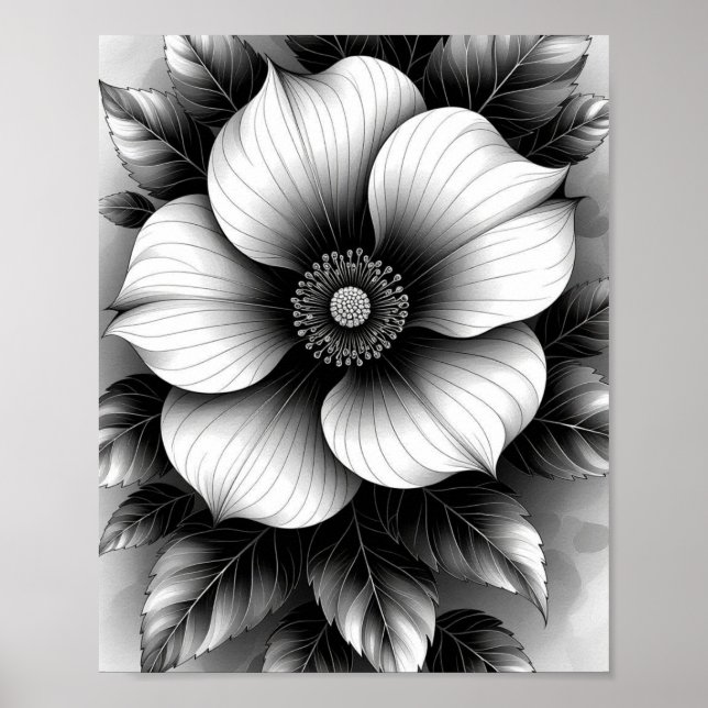 Poster Élégant noir, papier d'affiche de valeur (Matte) (Devant)