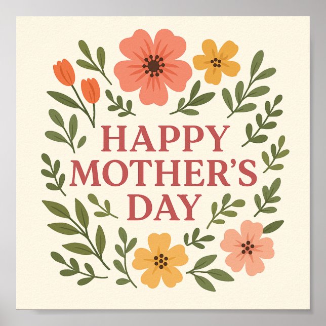 Poster Élégant papier d'affiche de la valeur de la mère f (Devant)