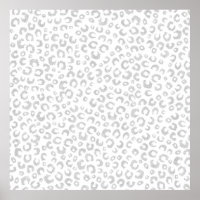 Élégant Parties scintillant d'argent Motif Leopard