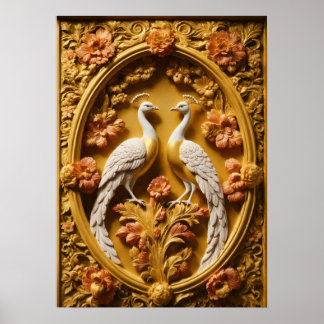 Poster Elégant Peacock Art - Améliorez votre espace