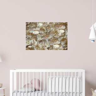 Poster Élégant Rose floral Motif pétal