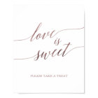 Élégant Rose Gold Calligraphie L'amour est doux si