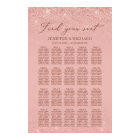 Elégant rose or 20 tables mariage carte de sièges