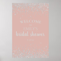 Élégant Rose Poussiéreux Argent Confettis Mariage