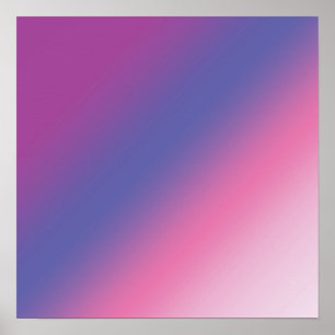 Poster élégant rose violet bleu ombre dégradé coloré