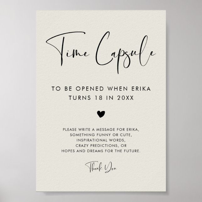 Poster Elégant Sage de lumière Temps capsule 1er signe d' (Devant)