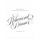 Élégant Script Chic Mariage de répétition Dîner Si