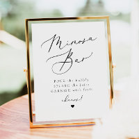 Élégant script de calligraphie EVELYN Panneau barr