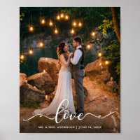 Élégant Script Love Mariage Marié Groom Photo