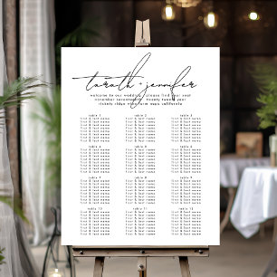 Poster Elégant Script Names Elégant Mariage Seating